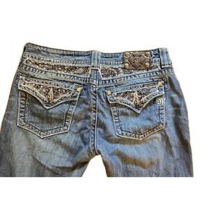MISS ME Bootcut Womens Jeans JP5002B61 30x34 Rhinestones